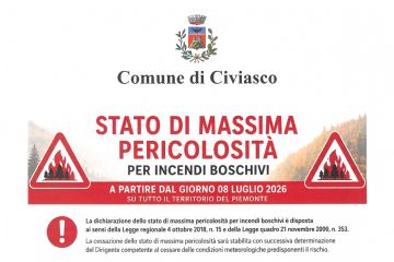 Stato di massima pericolosità per incendi boschivi